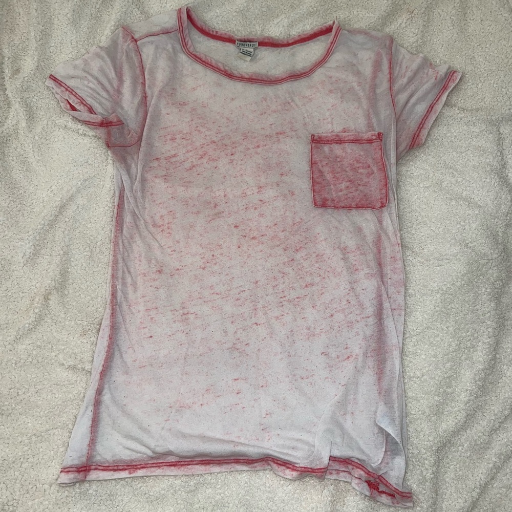 See-through red t-shirt from Forever 21
